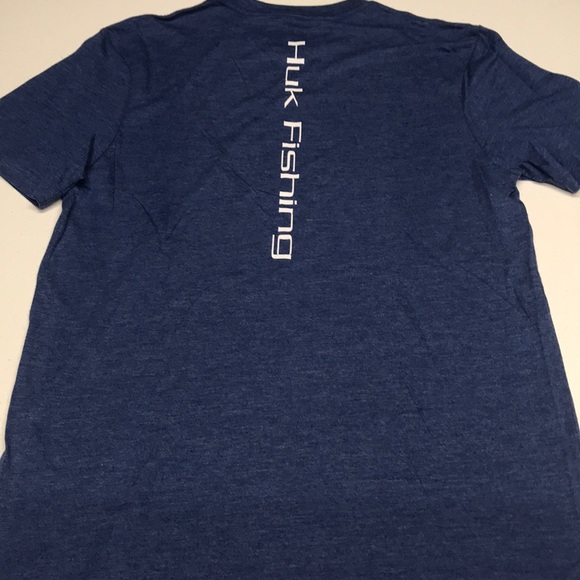 🆕 HUK FISHING Mens Small Blue Tee Shirt - Picture 3 of 4